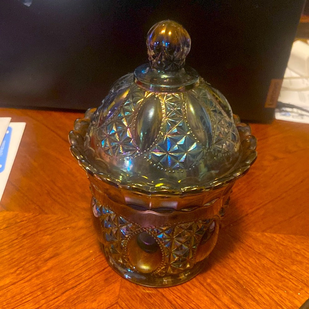 CARNIVAL GLASS/CANDY DISH